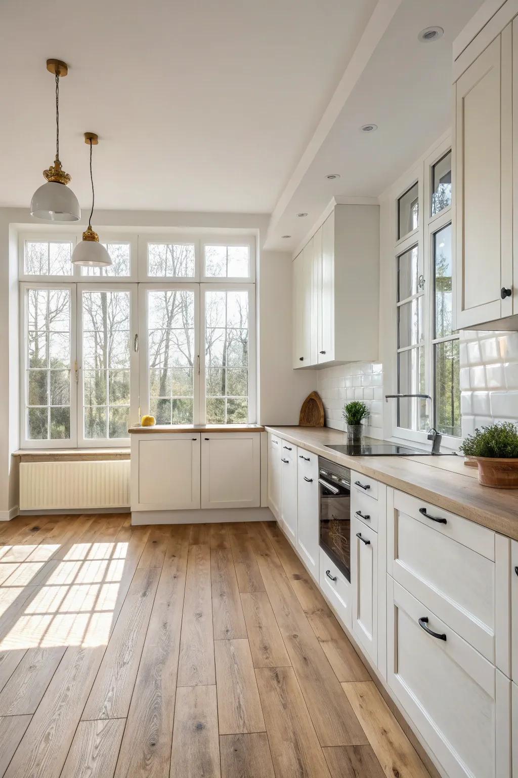 Incorporate light floors for a sprawling, airy sensation.