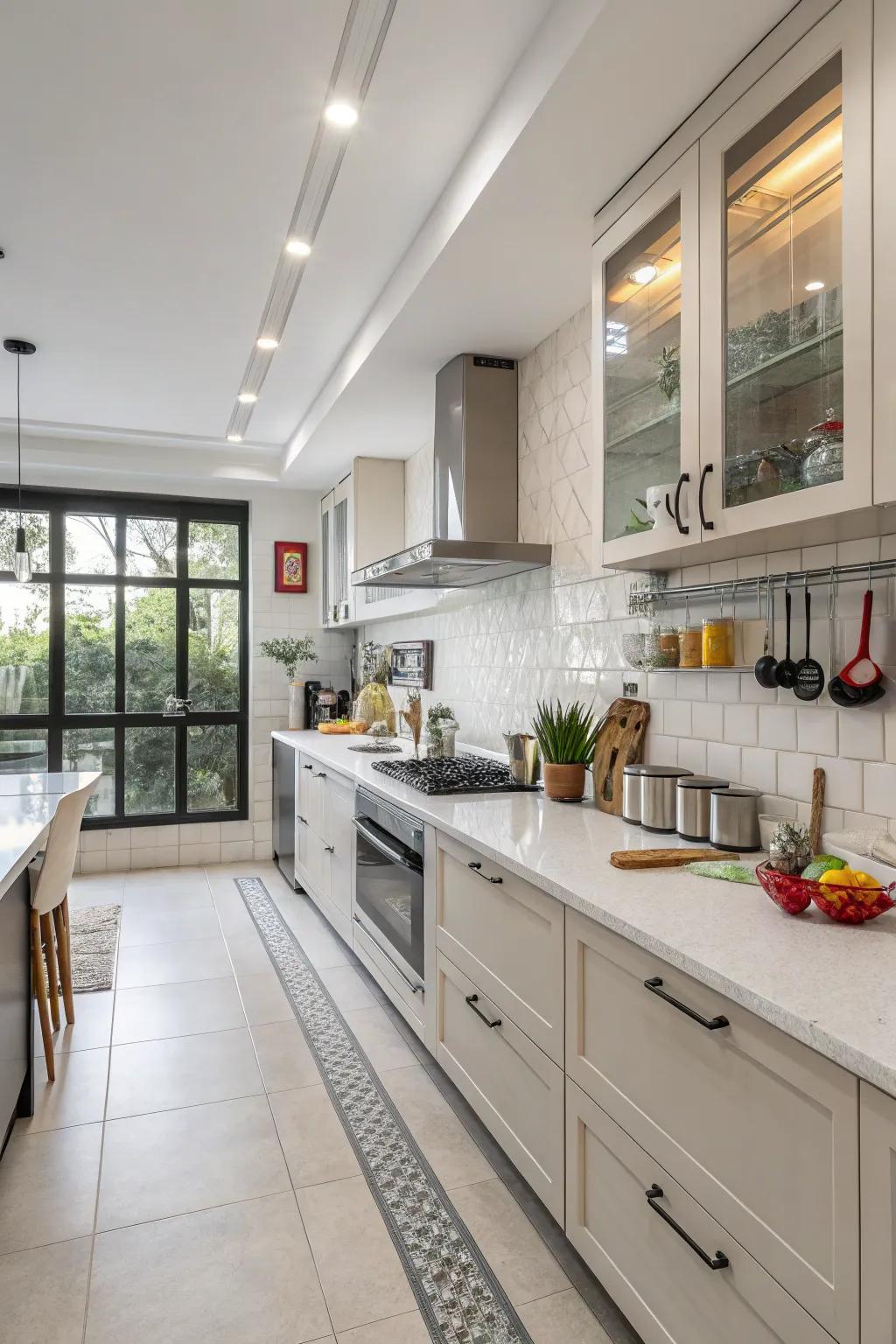 Effective layouts improve usability in kitchens without windows.