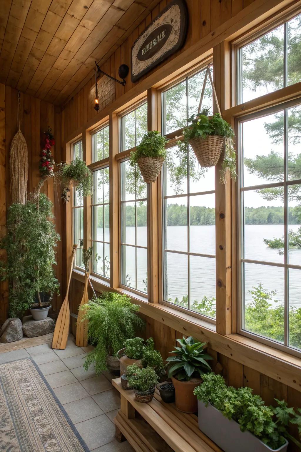 Nature-inspired elements transport the outdoors inward.