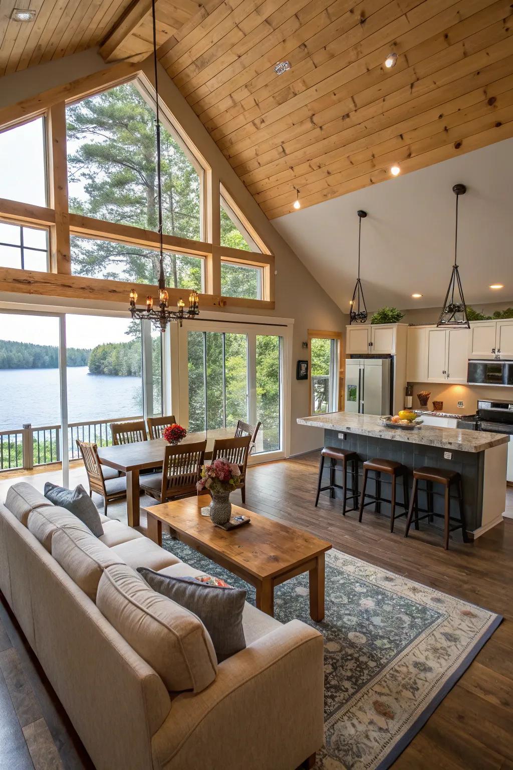 Expansive areas encourage simple movement and interaction.