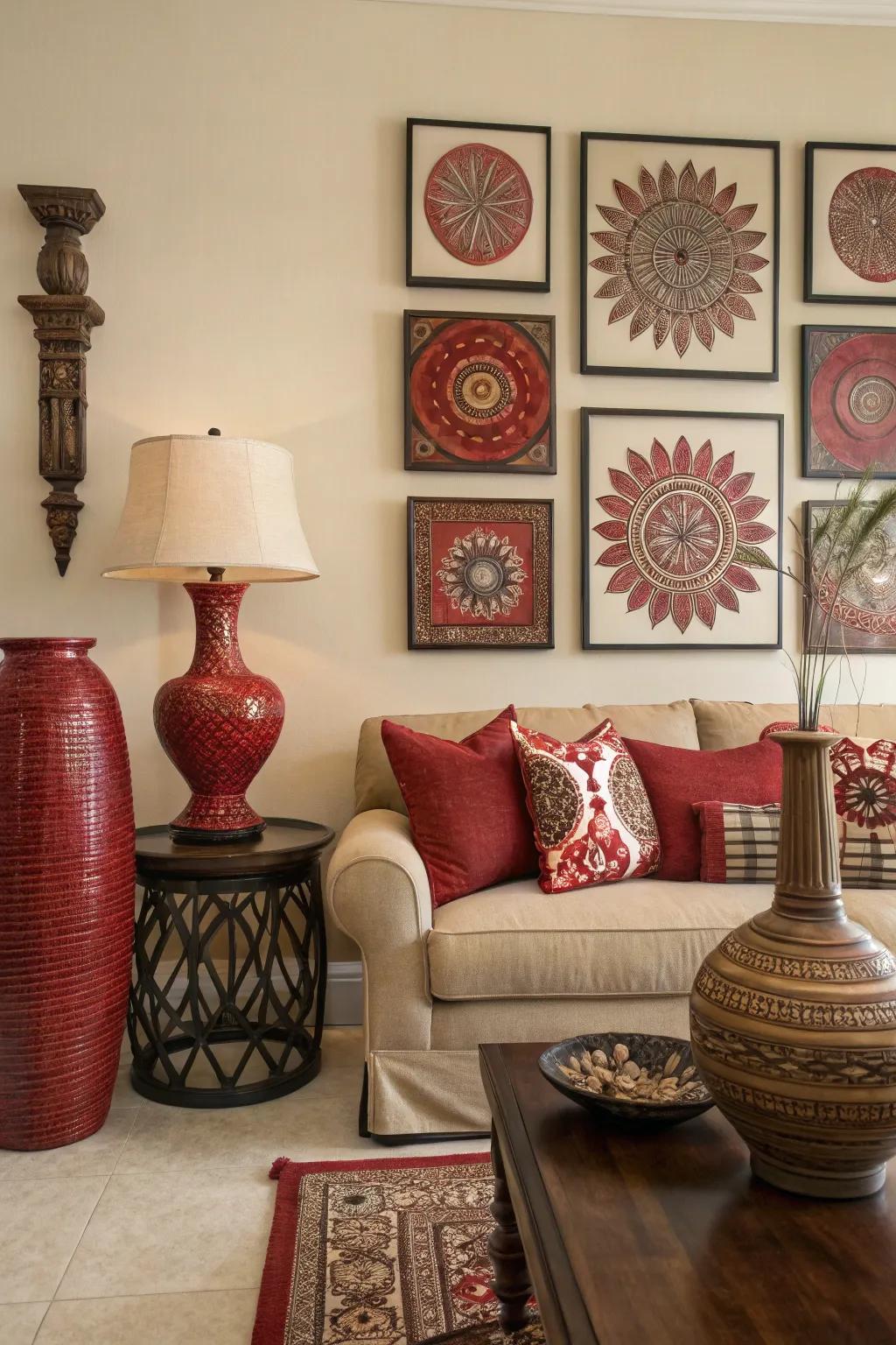Artwork can serve as the perfect accent to your living space’s color scheme.