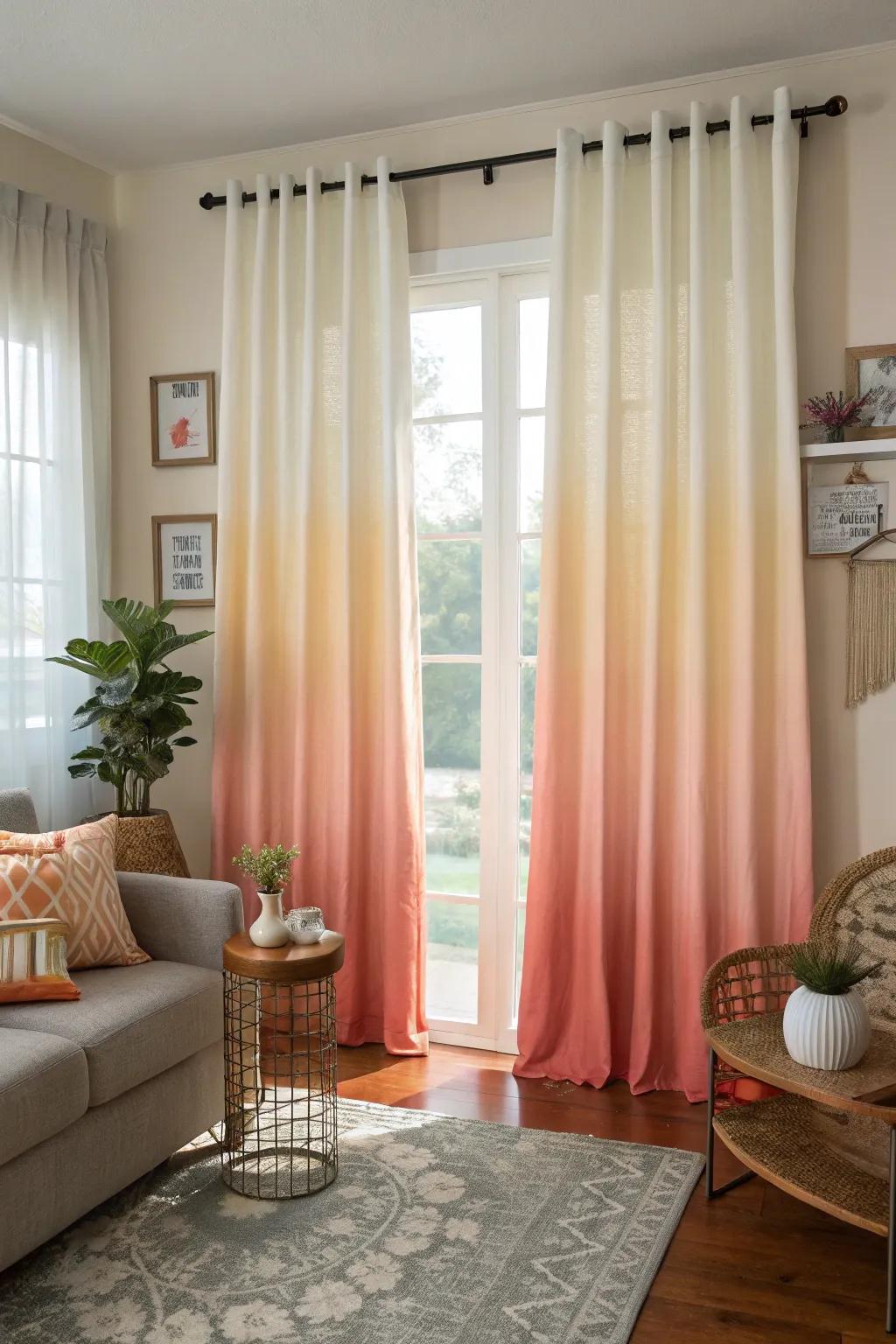 Dual-tone coverings provide an elegant element to any decor.
