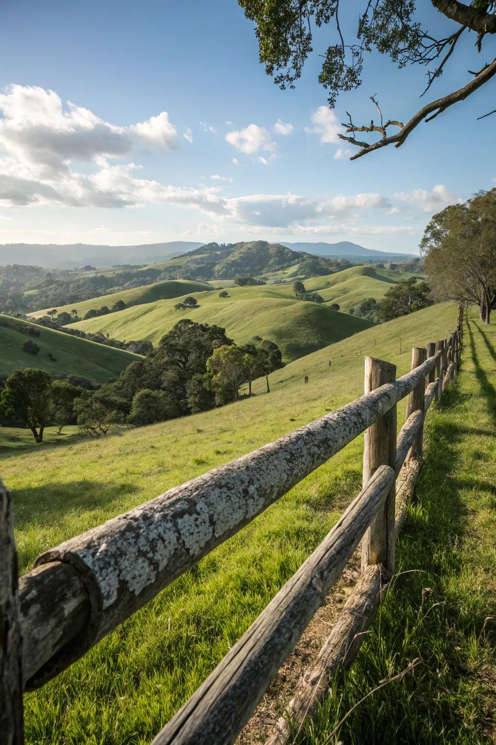 Log enclosures as inherent panoramas to breathtaking vistas.