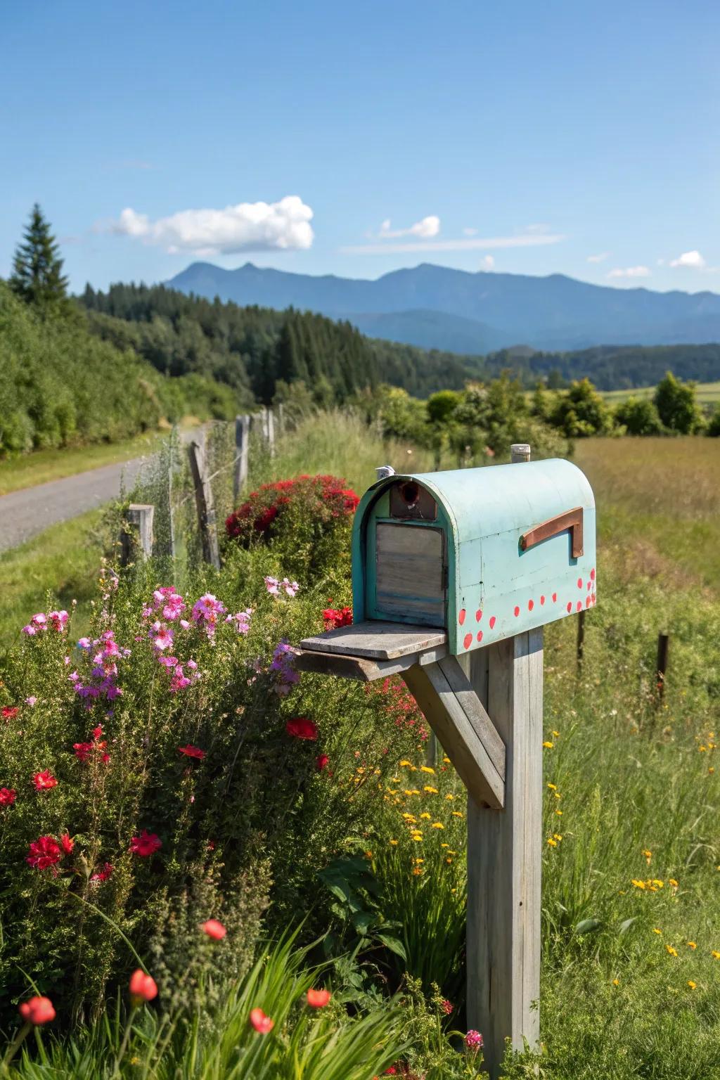 A well-integrated mailbox turns into a striking focal point