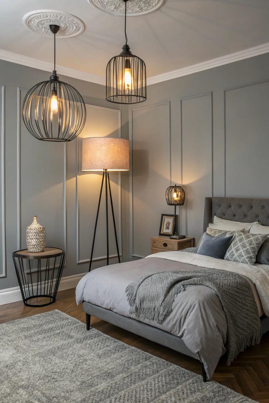 Modern lighting can highlight the best parts of your bedroom.