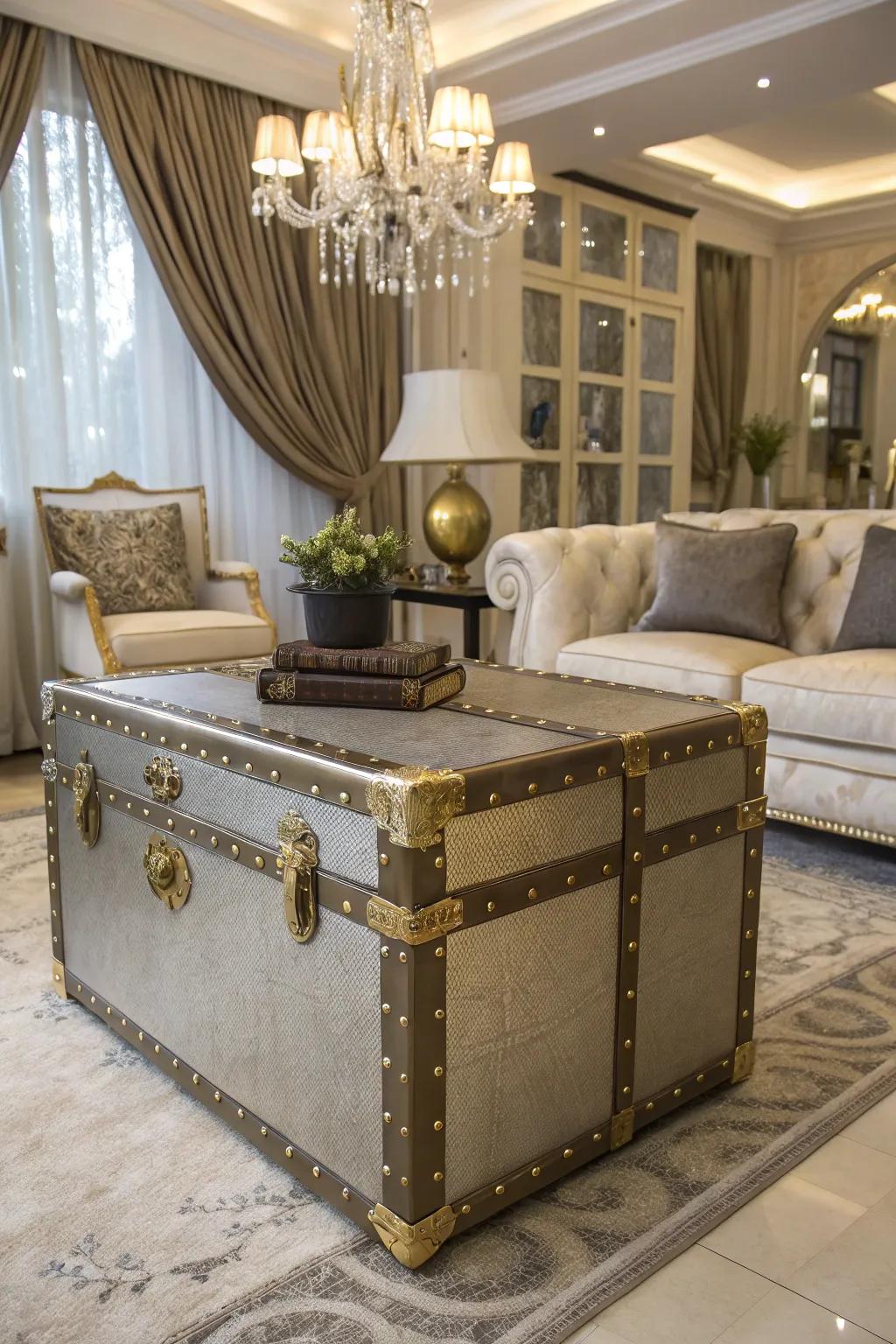 Metallic touches transform any piece into a chic décor item.