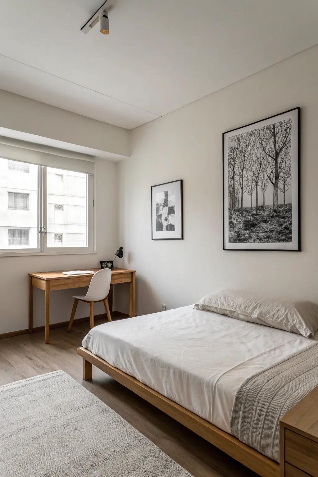 Appreciate how minimal decorations can keep the focus on tranquility.