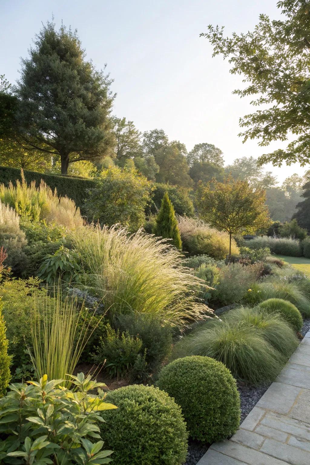 Thick foliage creates privacy and enhances the natural appeal.