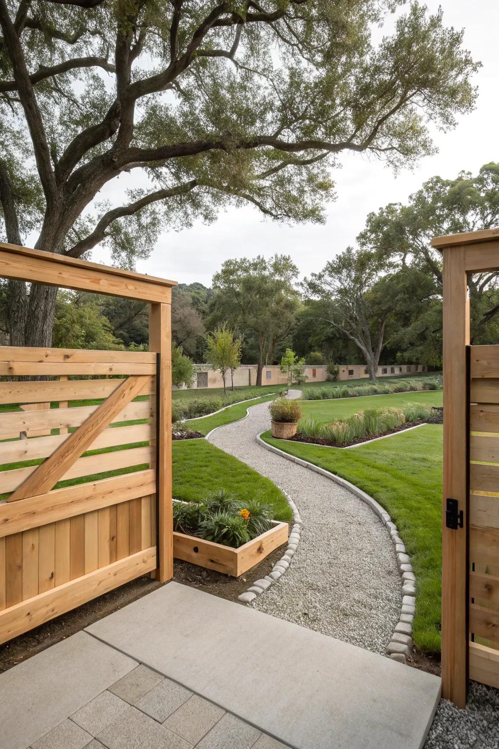 A barrier design that outlines the landscape, providing broad views and a sensation of openness.