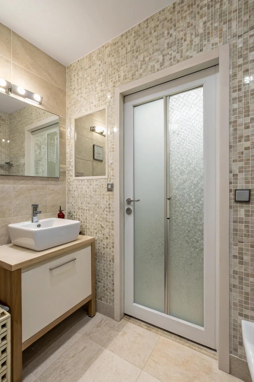 Embrace simplicity throughout minimalist and modern mosaic aesthetics.