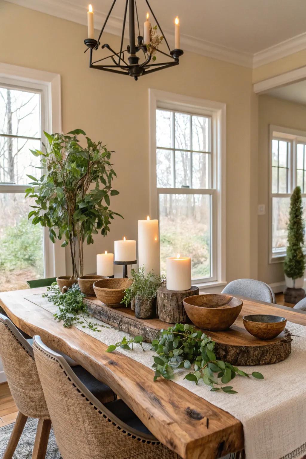 Naturally cut wood infuses the untamed beauty of the outdoors into your home.