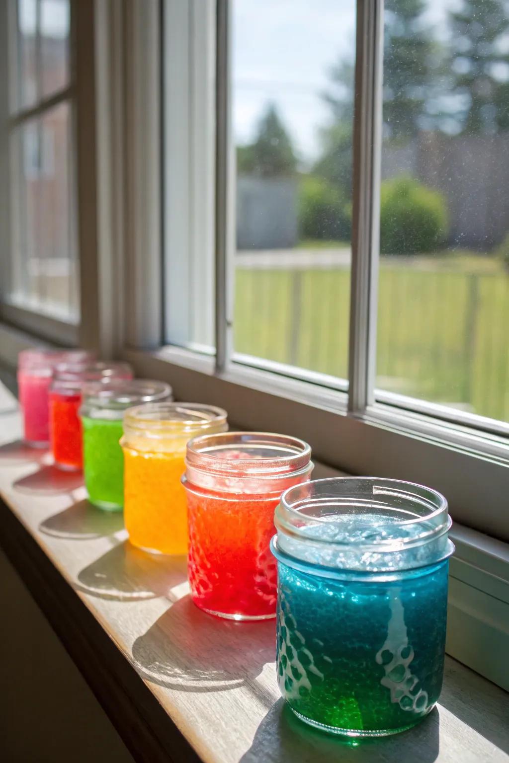 Air fresheners crafted from colorful gels bring a cheerful element to any area.
