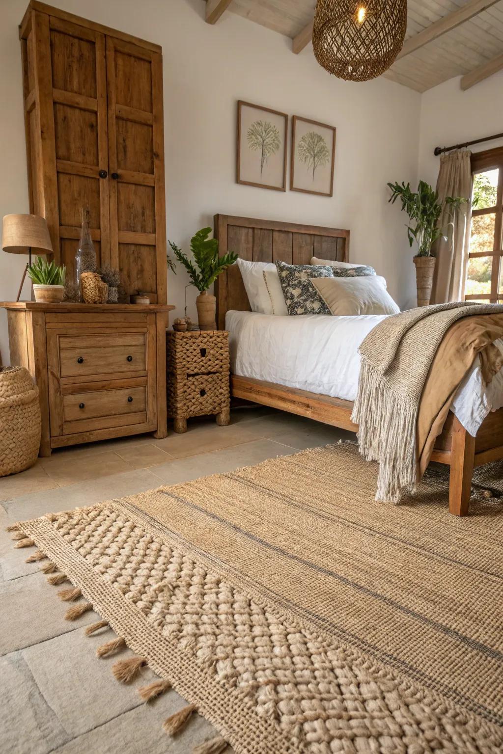 All-natural fiber carpets present a sustainable and fashionable option.