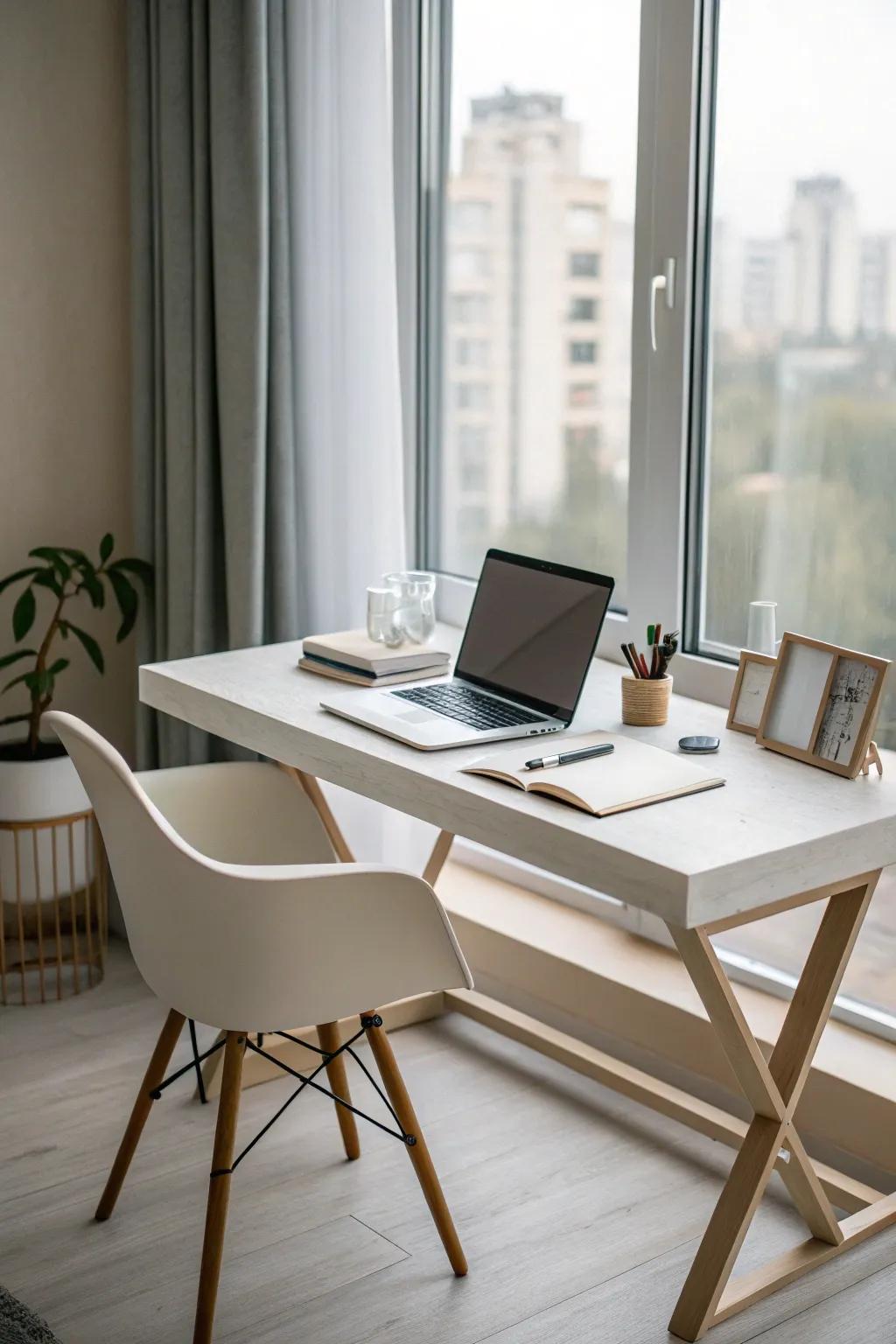 Elegant furniture enriches the contemporary character of your Zoom background.