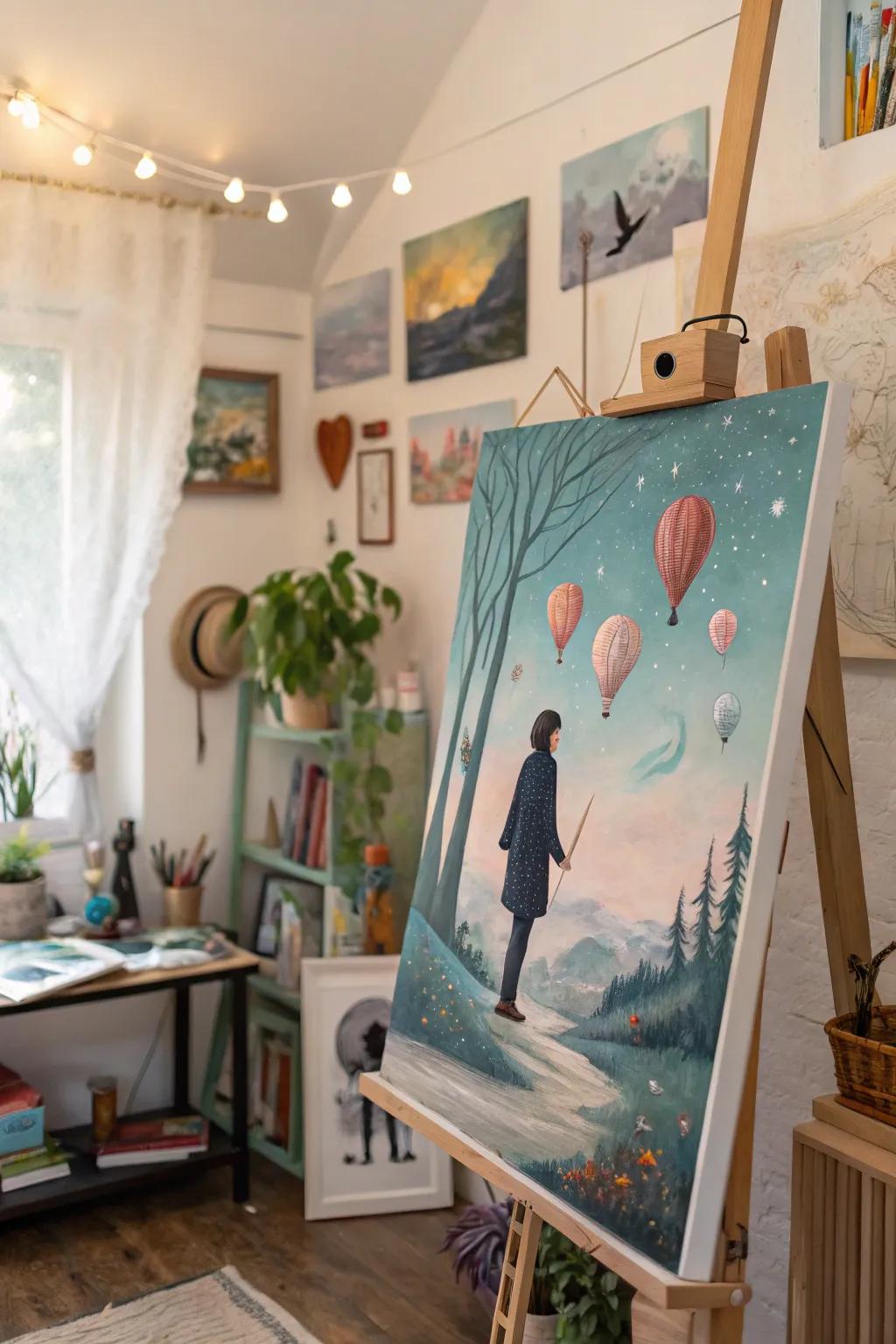 An artistic convergence of dream and actuality.