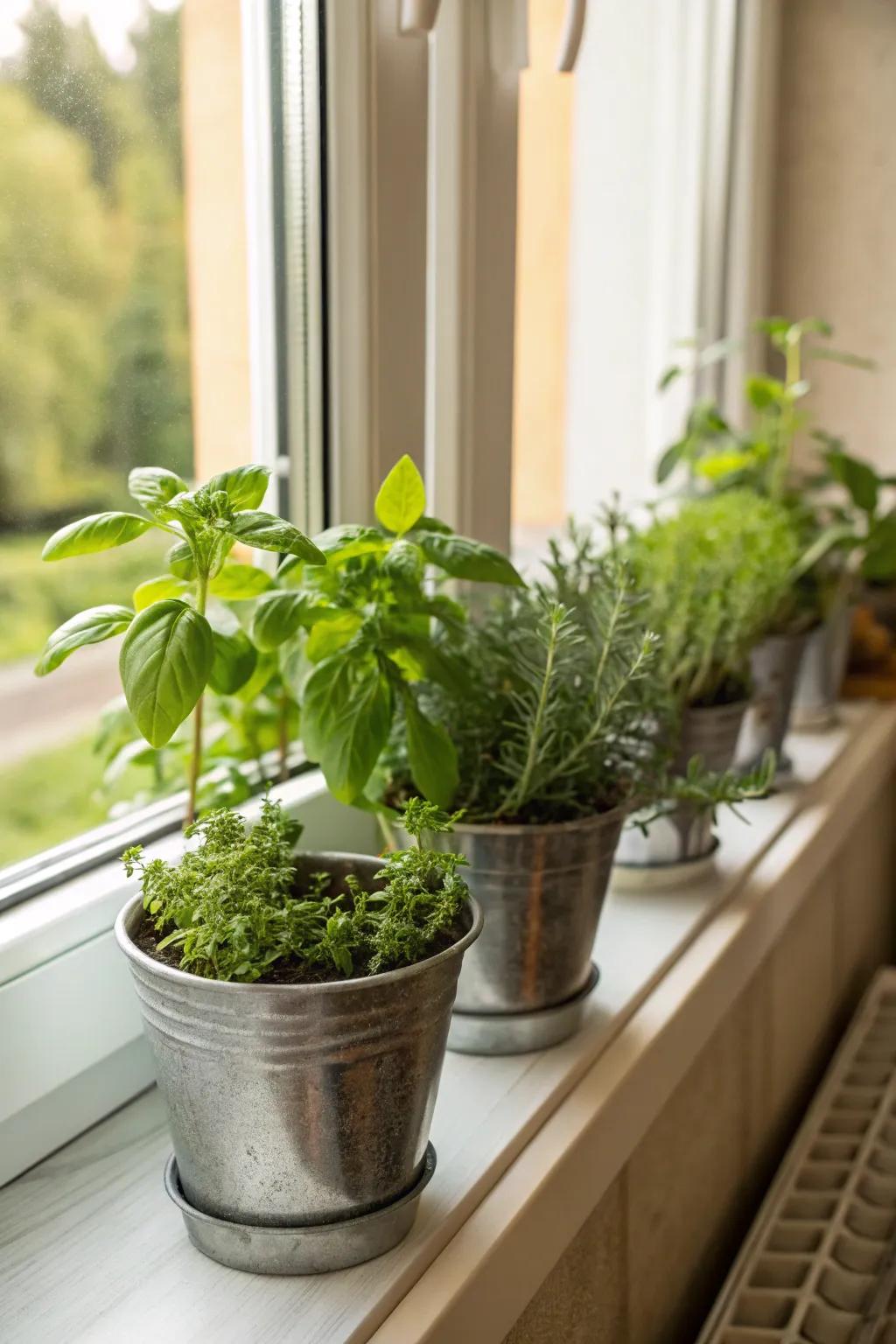 Enhance your culinary space with a handy herb garden.