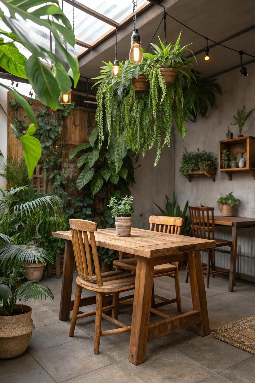 Embrace rustic appeal with organic elements.