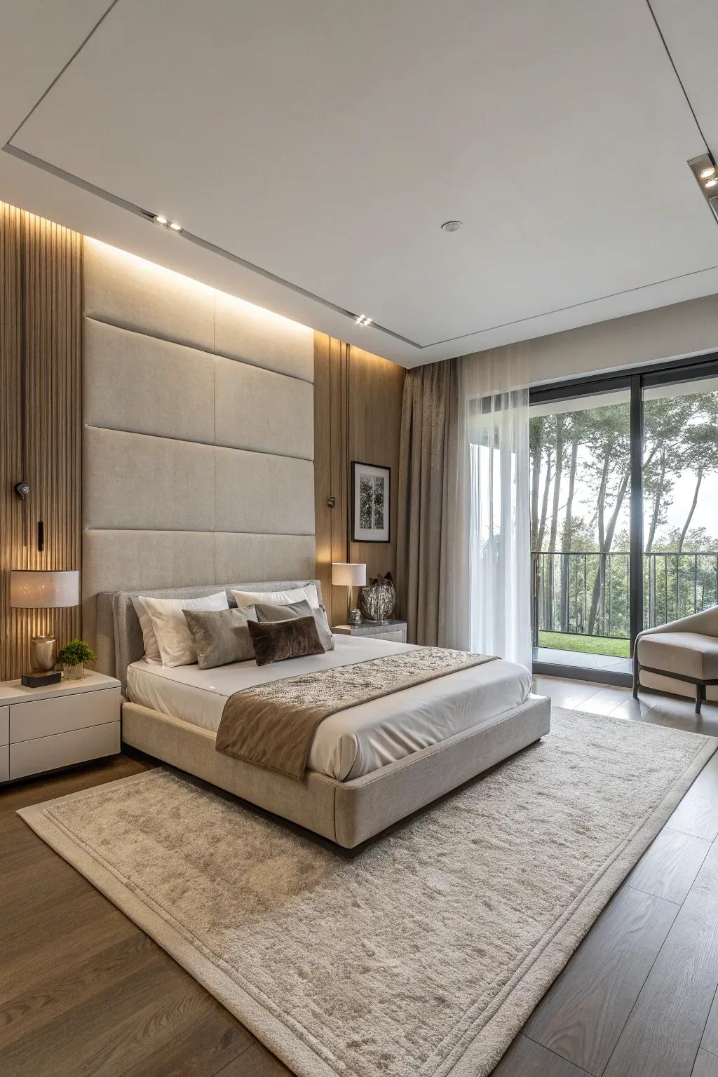 Modern platform beds are beautifully complemented by contemporary decor.