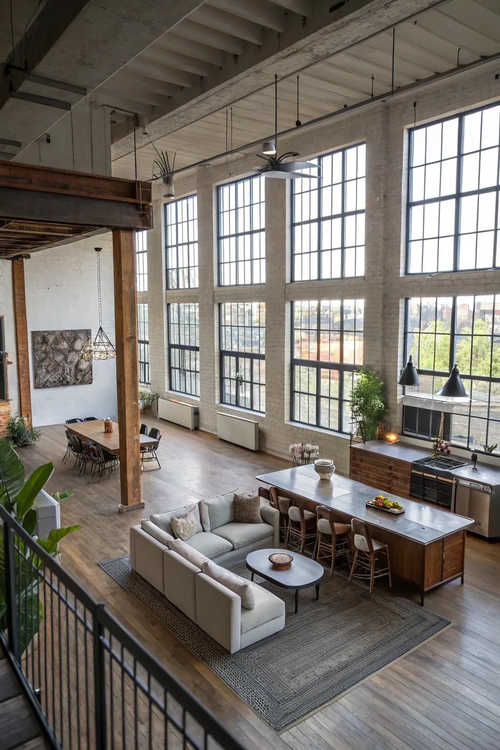 A versatile loft layout that adjusts to different pursuits and gatherings.