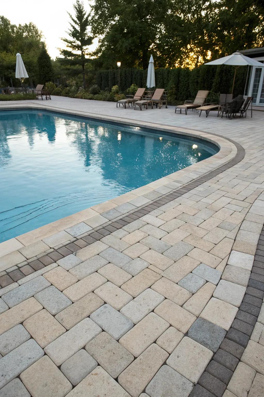 Paver trim unlocks the possibility of many designs and layouts.