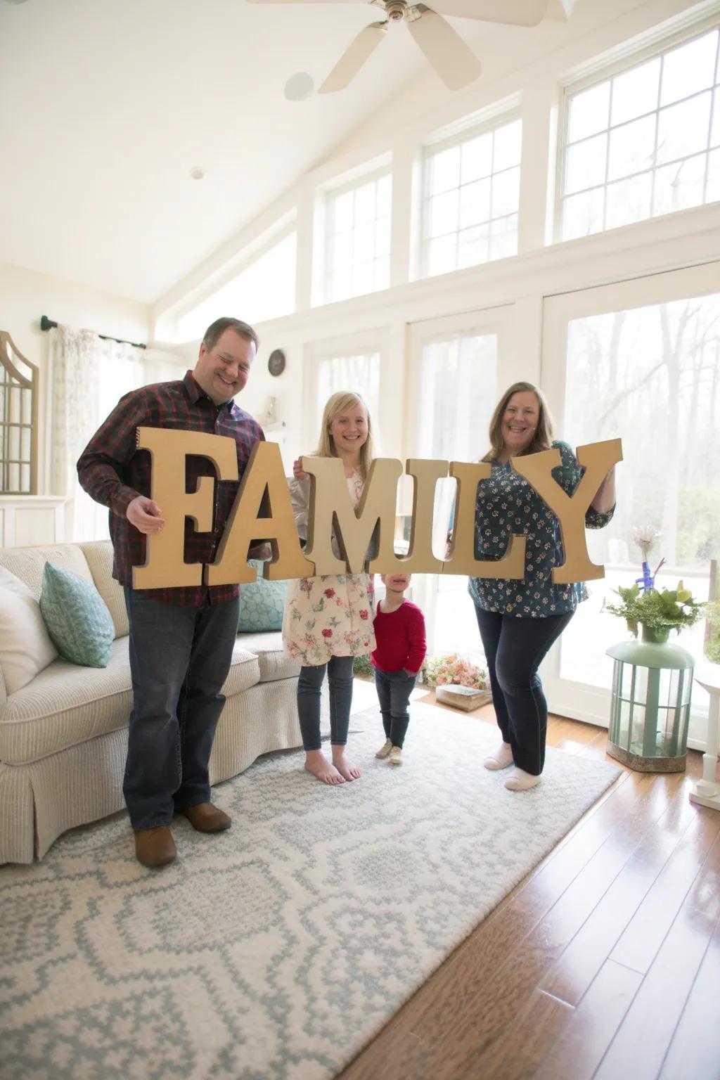 Make your photoshoot uniquely yours with meaningful and fun letter props.