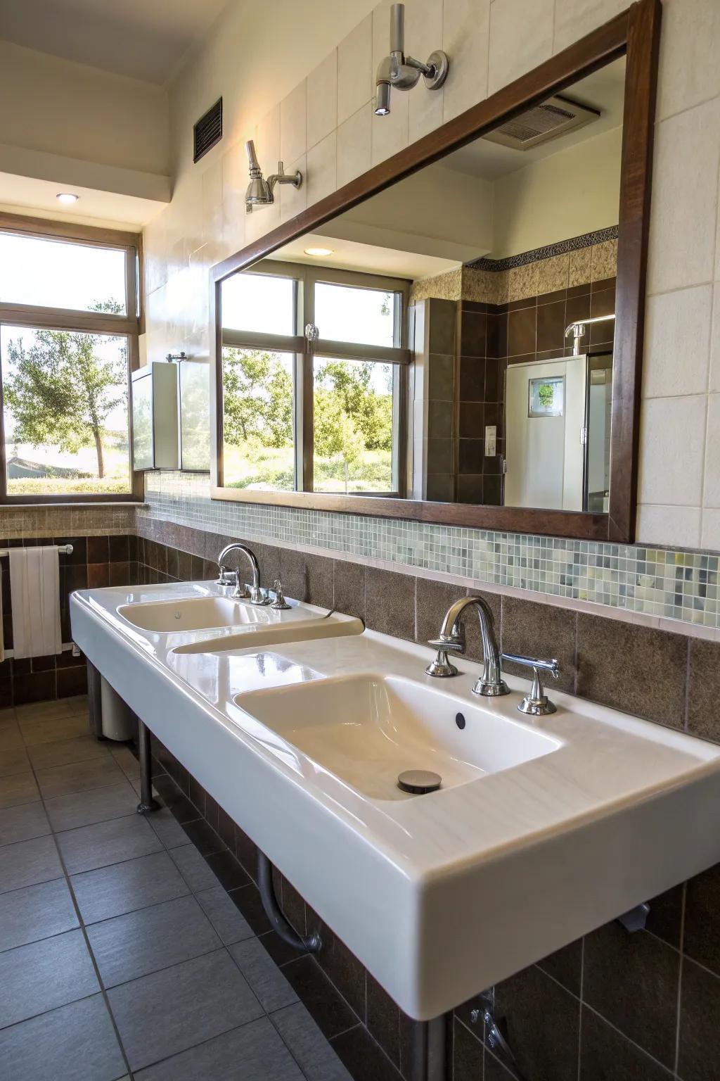 An oversized sink that offers both utility and design.