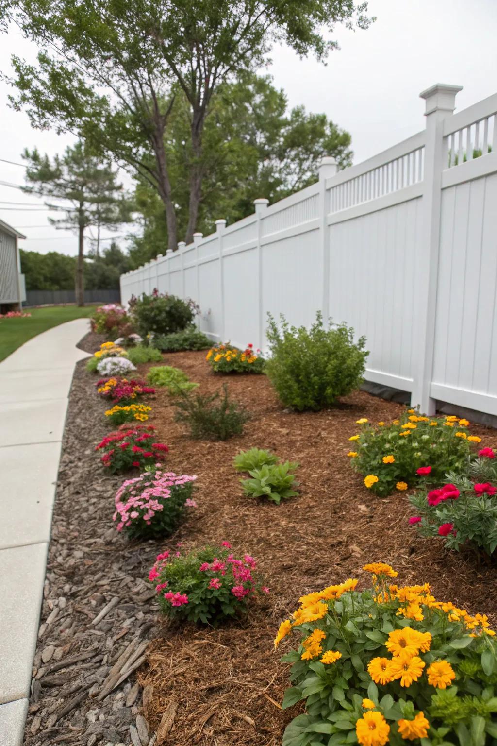 Mulch combines practicality with visual appeal in your side yard.