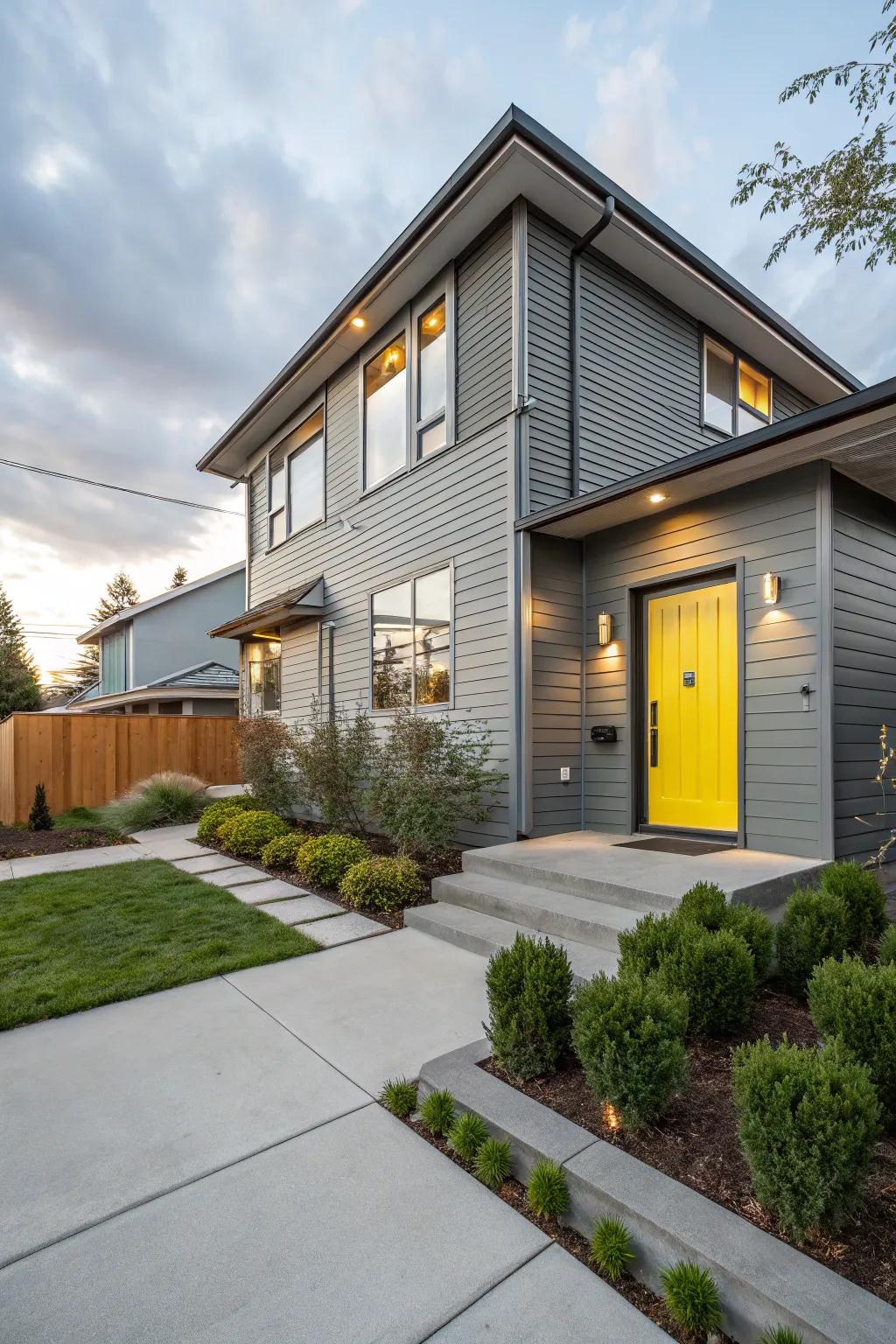 Polished ash outer wall finish with an infusion of hue for contemporary appeal.
