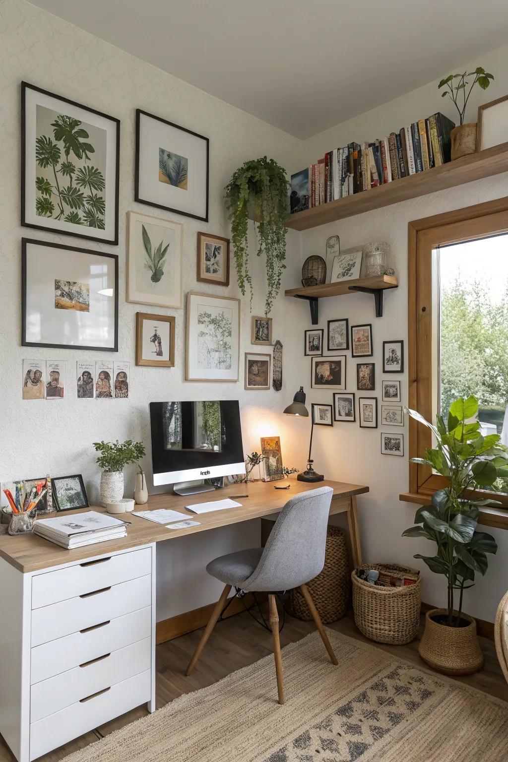 Adding personal elements transforms your office into a uniquely inspiring space.