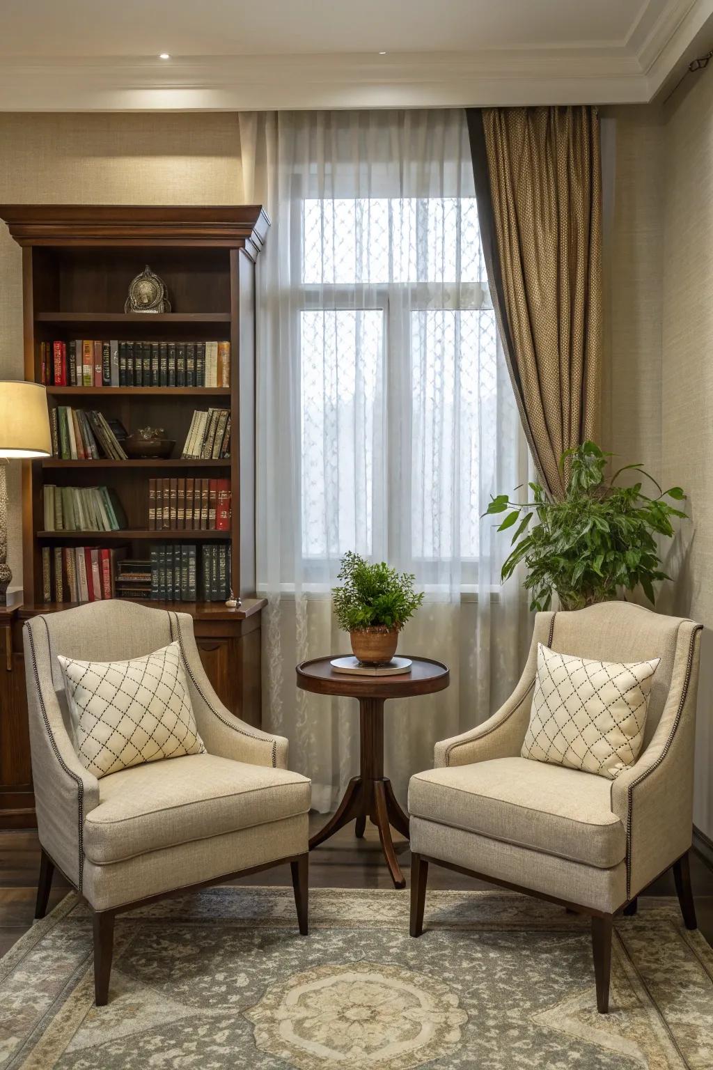 Symmetrical design spreading peace and order.