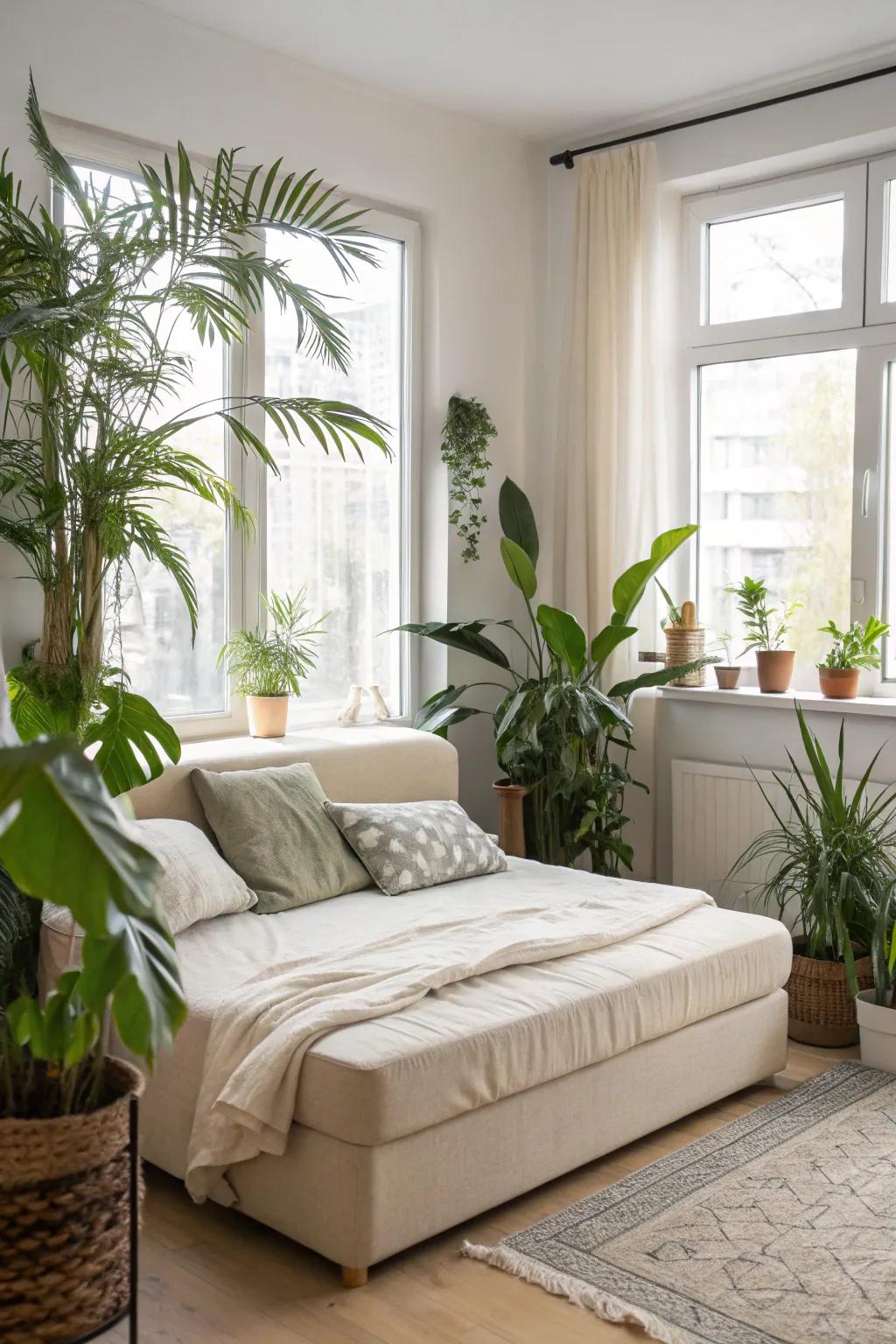 Plants inject vibrancy and freshness into your space.