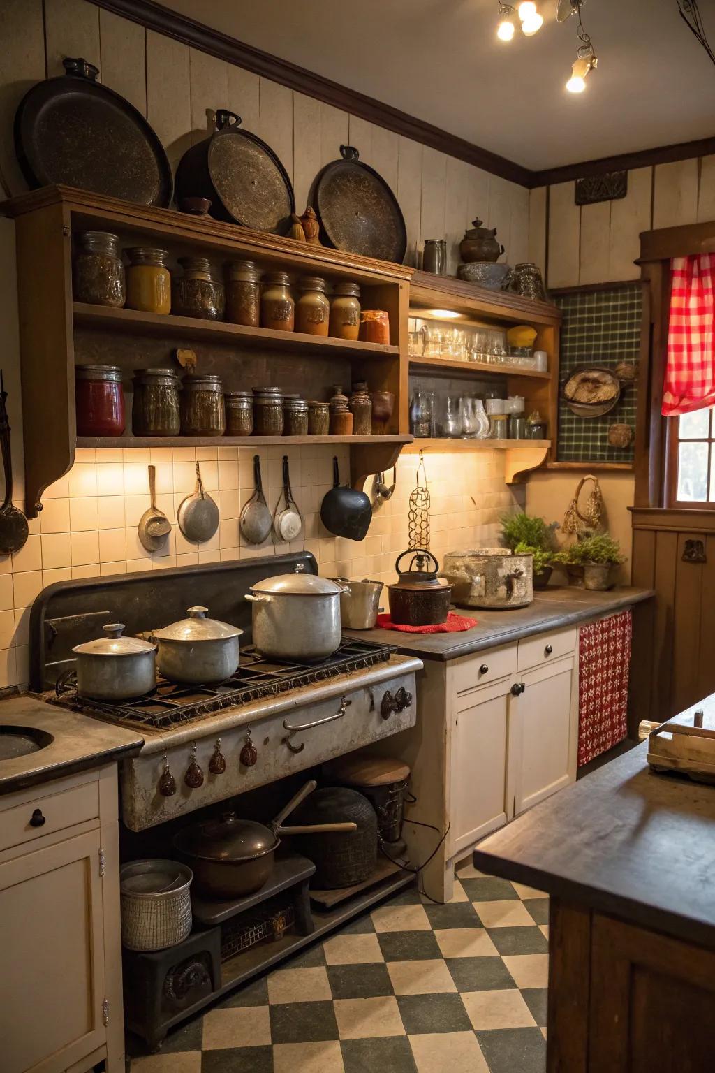 Antique touches include a feeling of background and appeal.