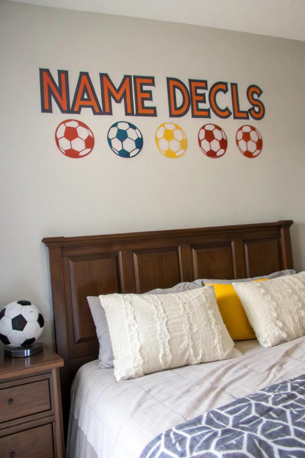 Make it personal using customized name stickers.