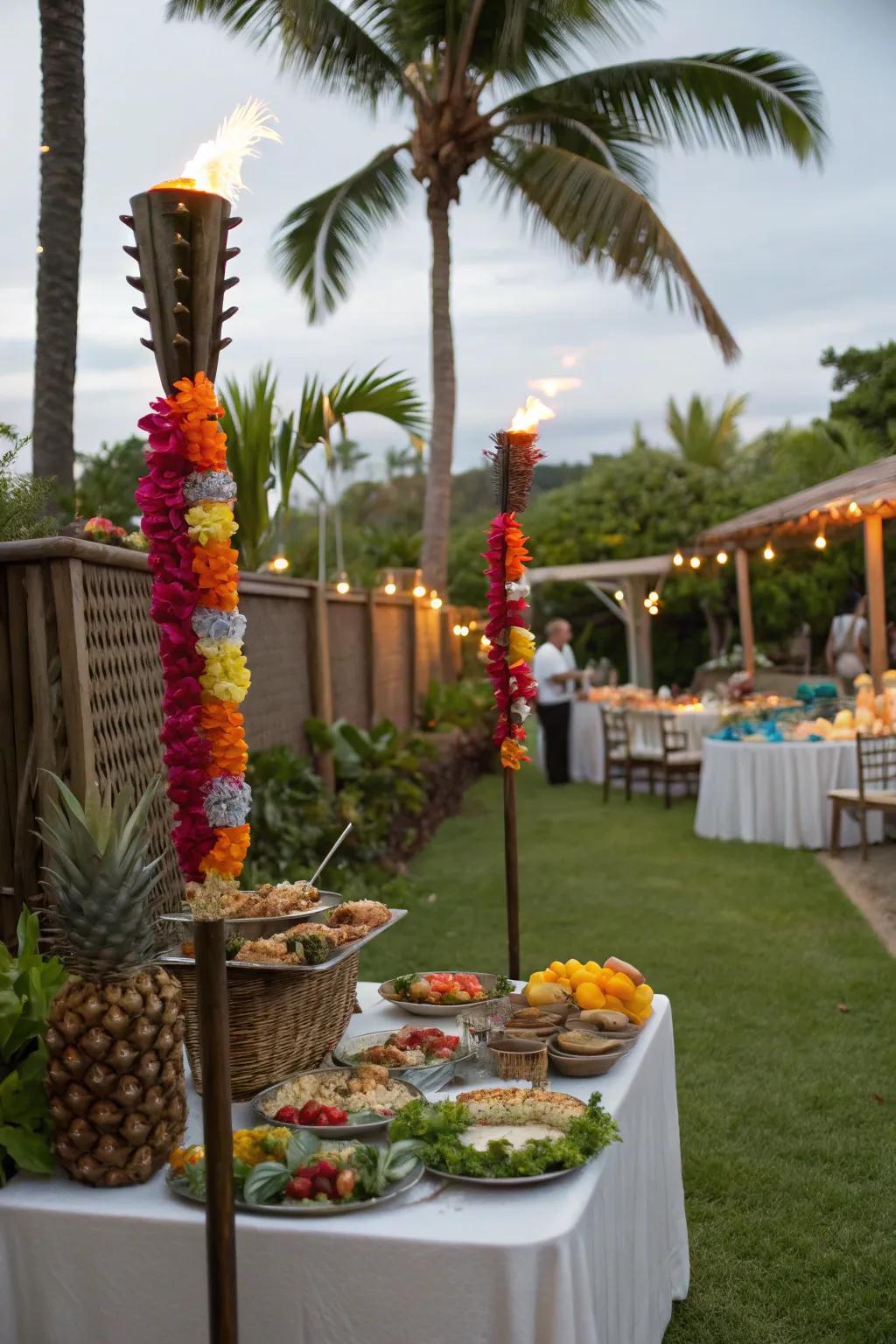 With an island paradise theme, you'll transport your guests to the heart of Hawaii.