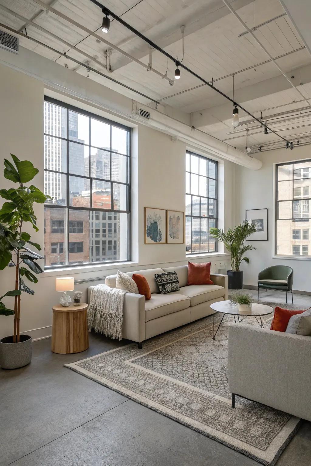 Subdued palettes with brighter accents keep the atmosphere stimulating yet calm.