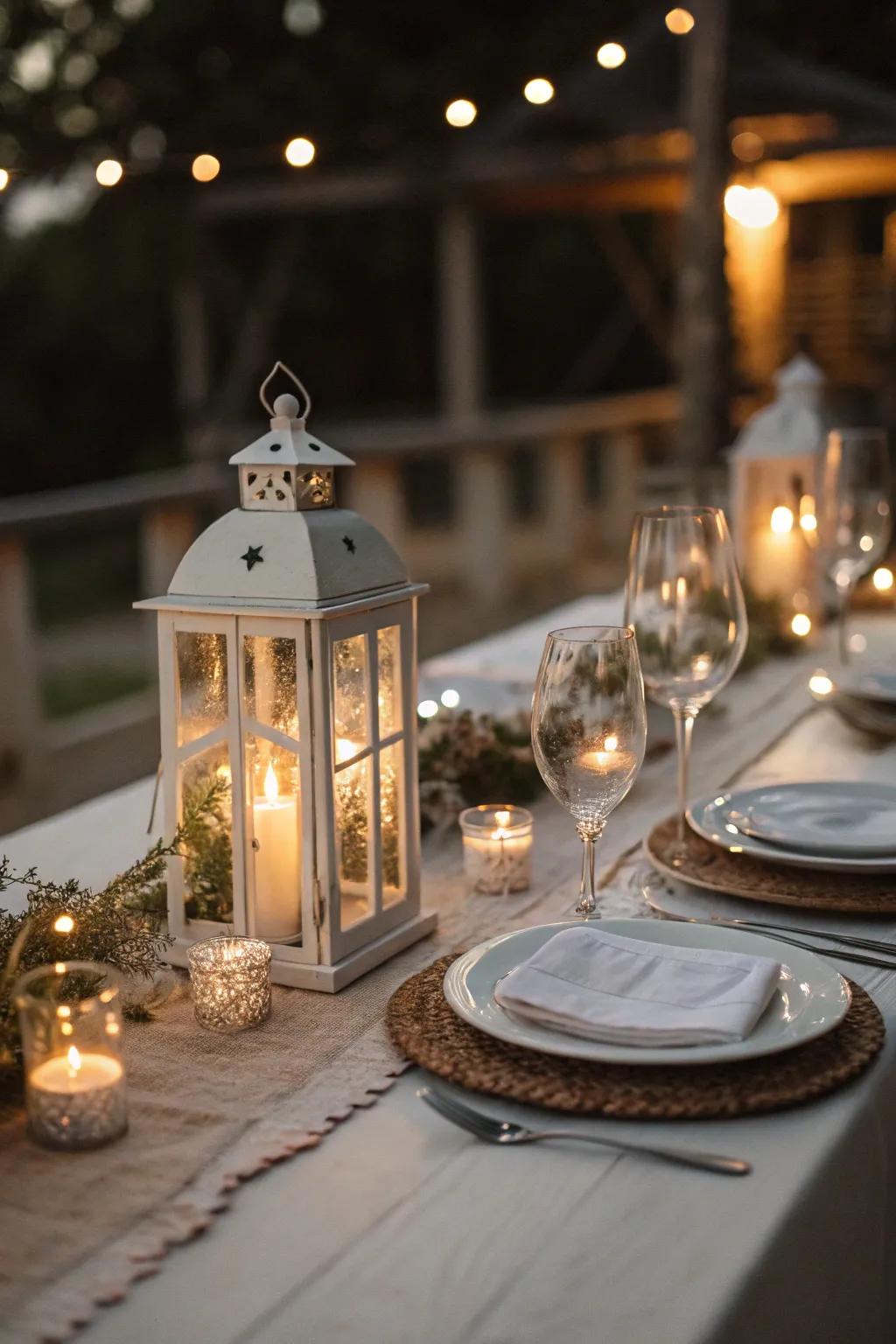 Enchanting radiance from luminous lanterns.