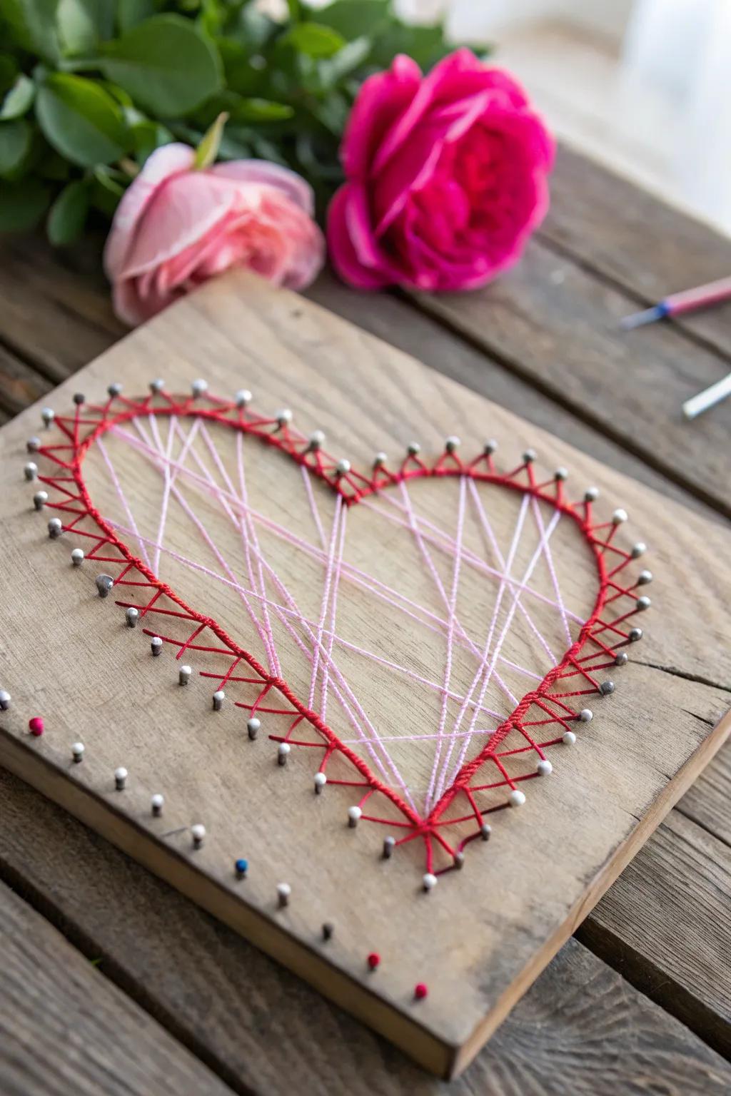 Articulate your affection through this stunning Heartfelt String Art—a minimalist marvel that interlaces straightforwardness with vibrant charm.