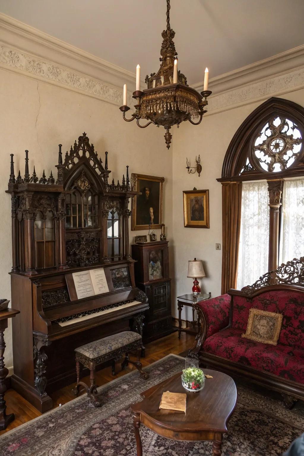 Heirlooms and classic collectibles enrich the area with history.