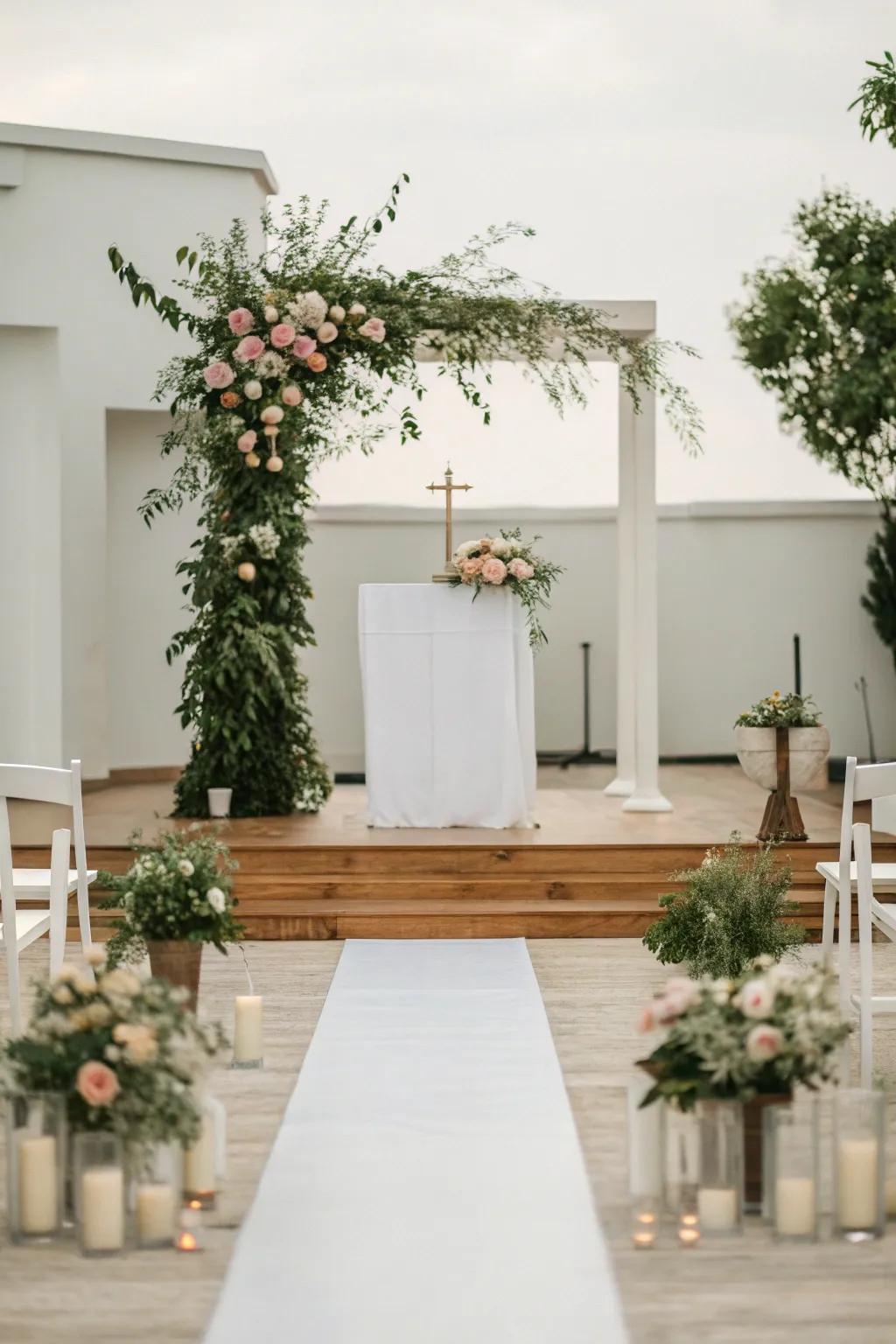 A modern understated wedding theme featuring sleek and simple elegance.