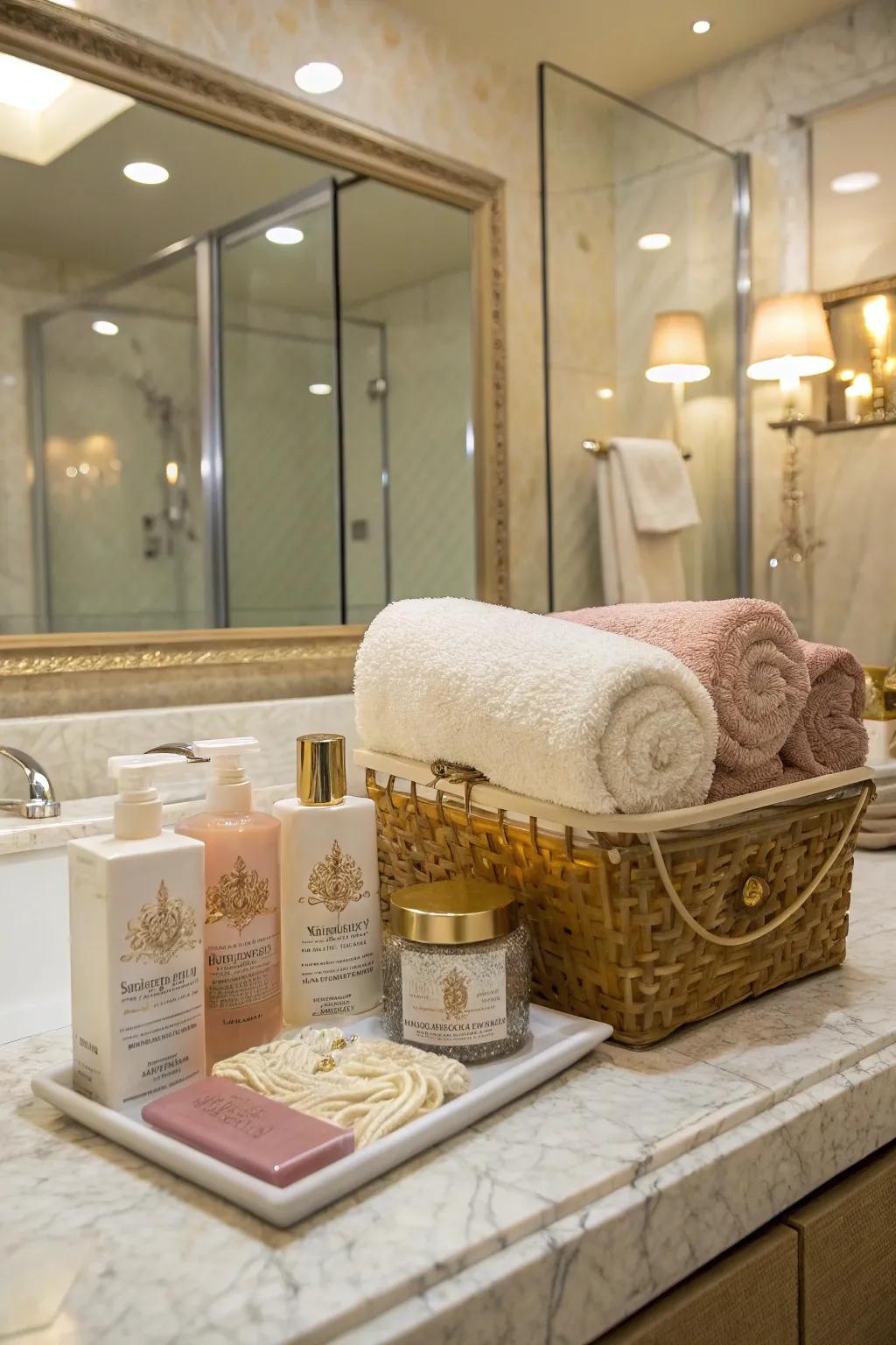 Spa essentials for relaxation.