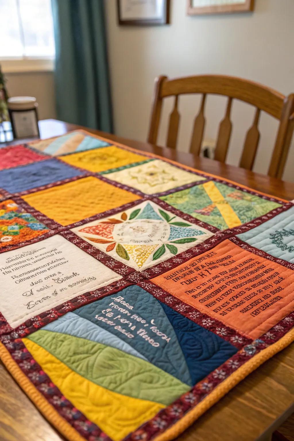 A quilt enveloping you in treasured memories.