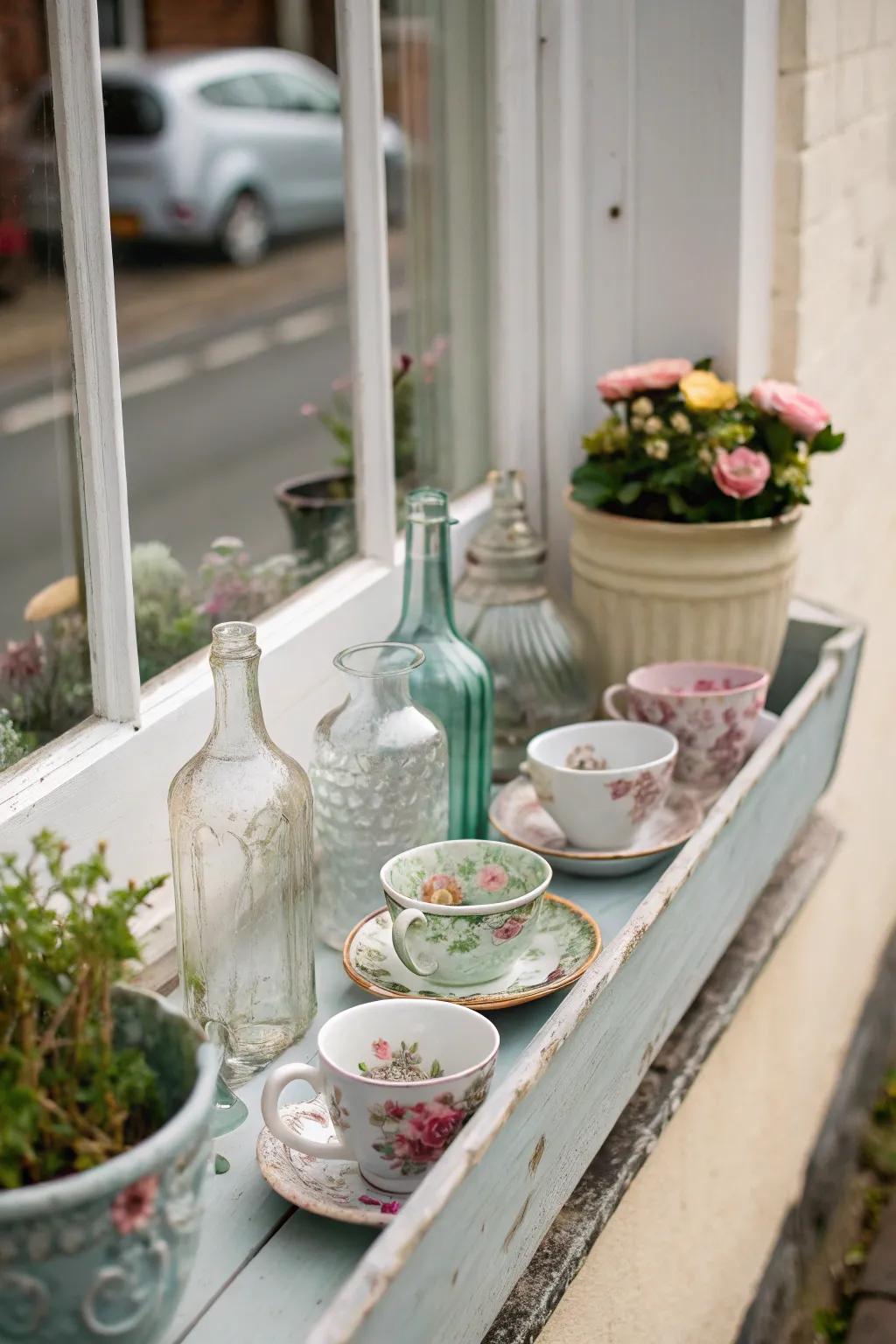 Vintage relics impart charm and personality to your window box
