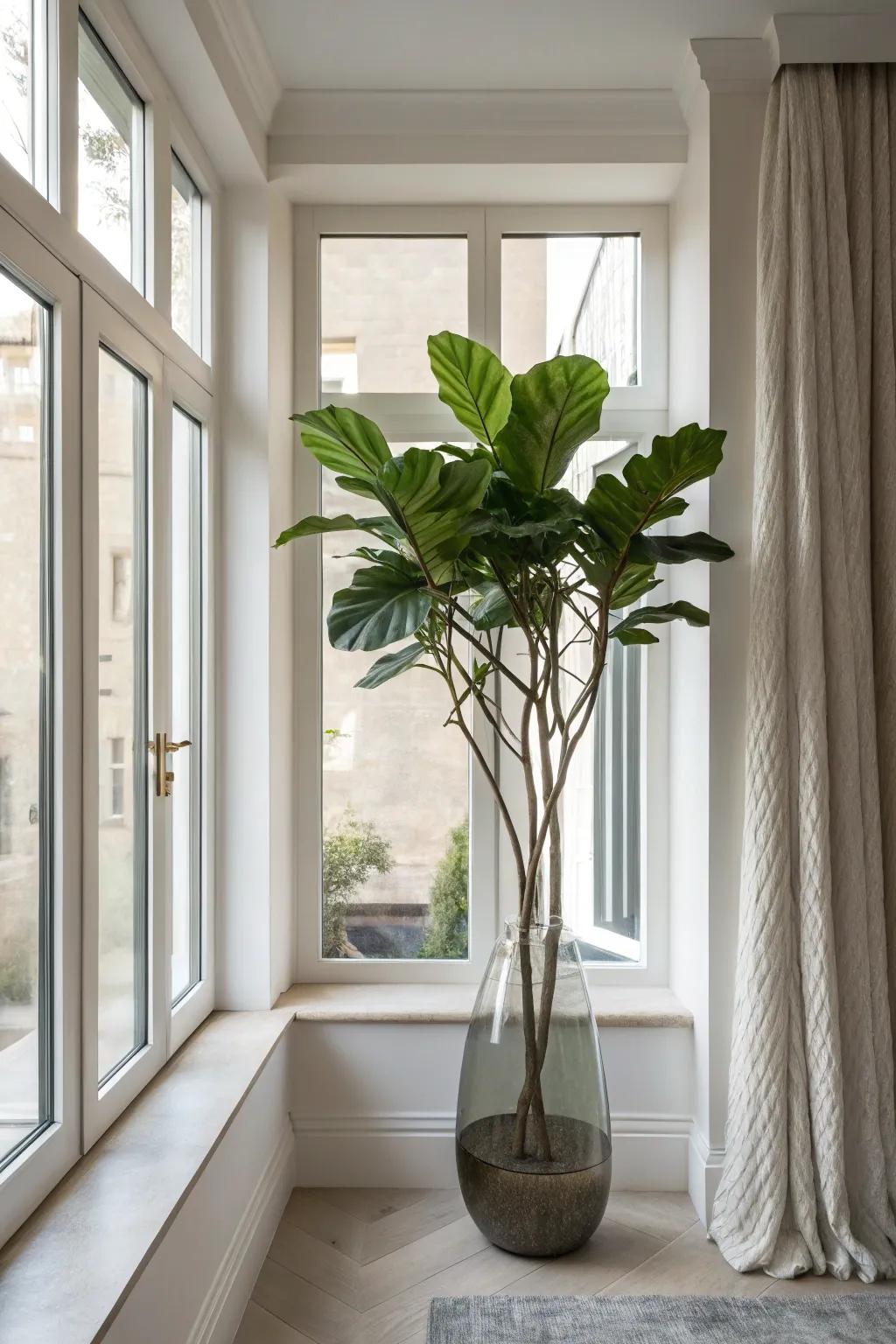 A minimalist arrangement creating a striking statement through simplicity.