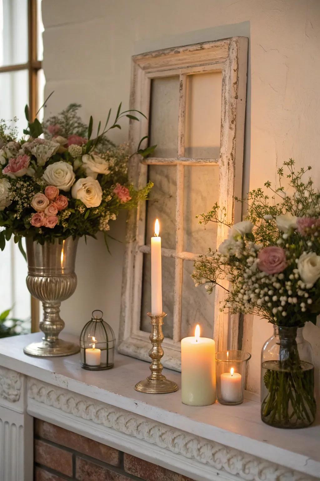 Window structures boost hearth displays with elegance.