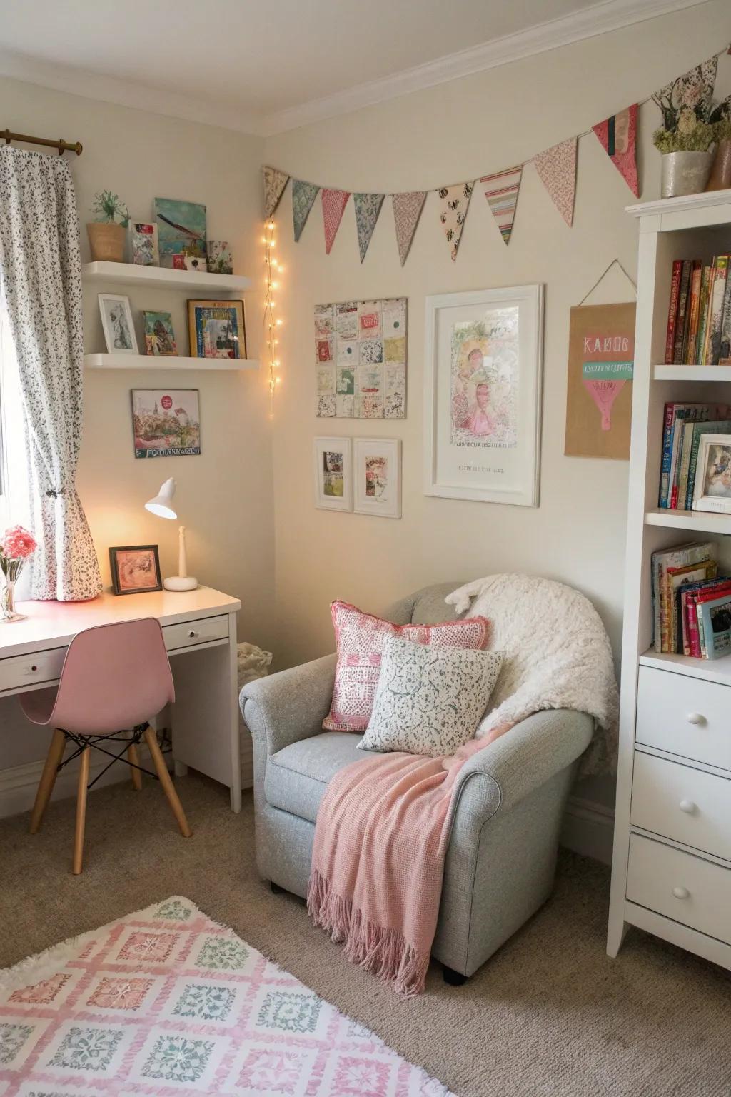A study nook cultivates focus and inventive thinking.