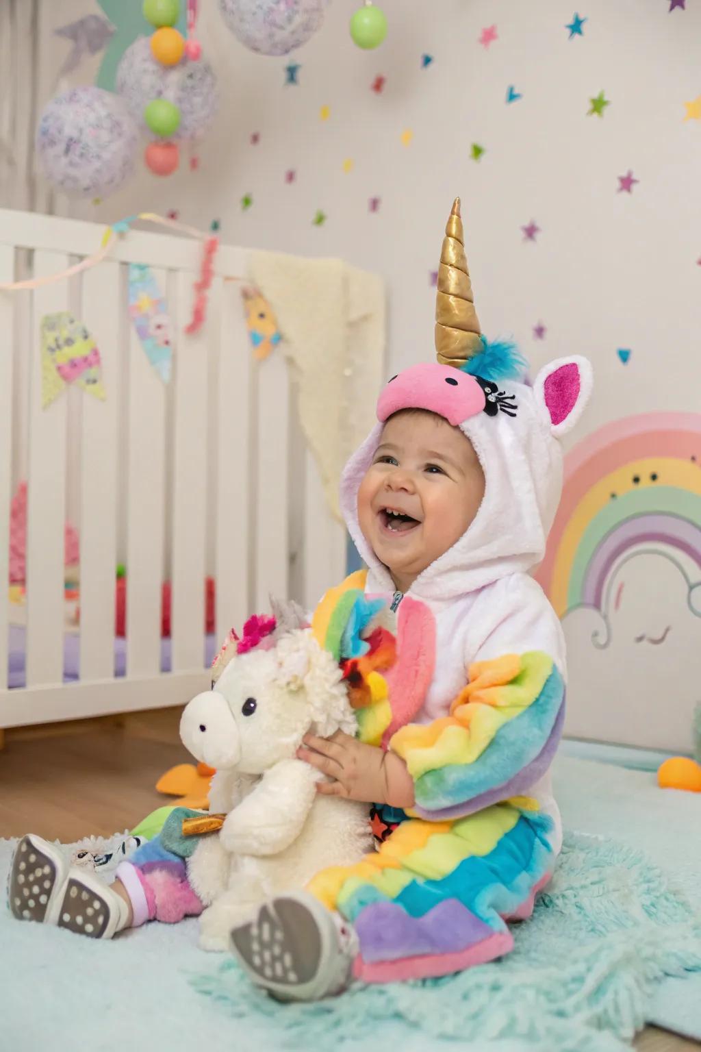An enchanted unicorn all set to spread some Halloween magic.