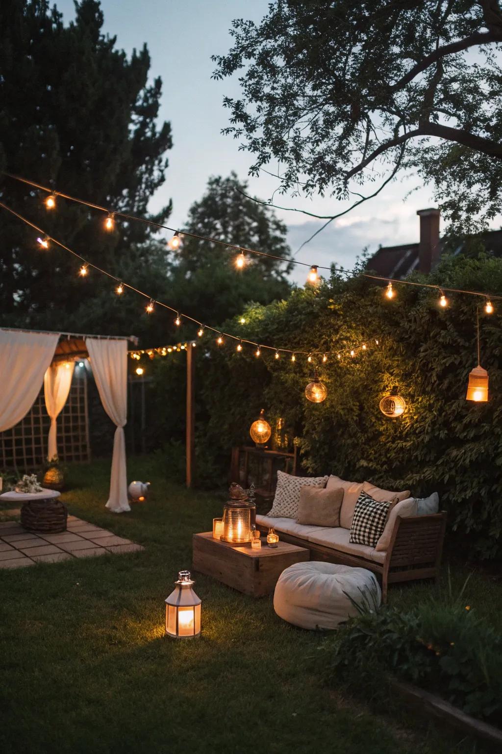 Illumination morphs your backyard for evening pleasure.