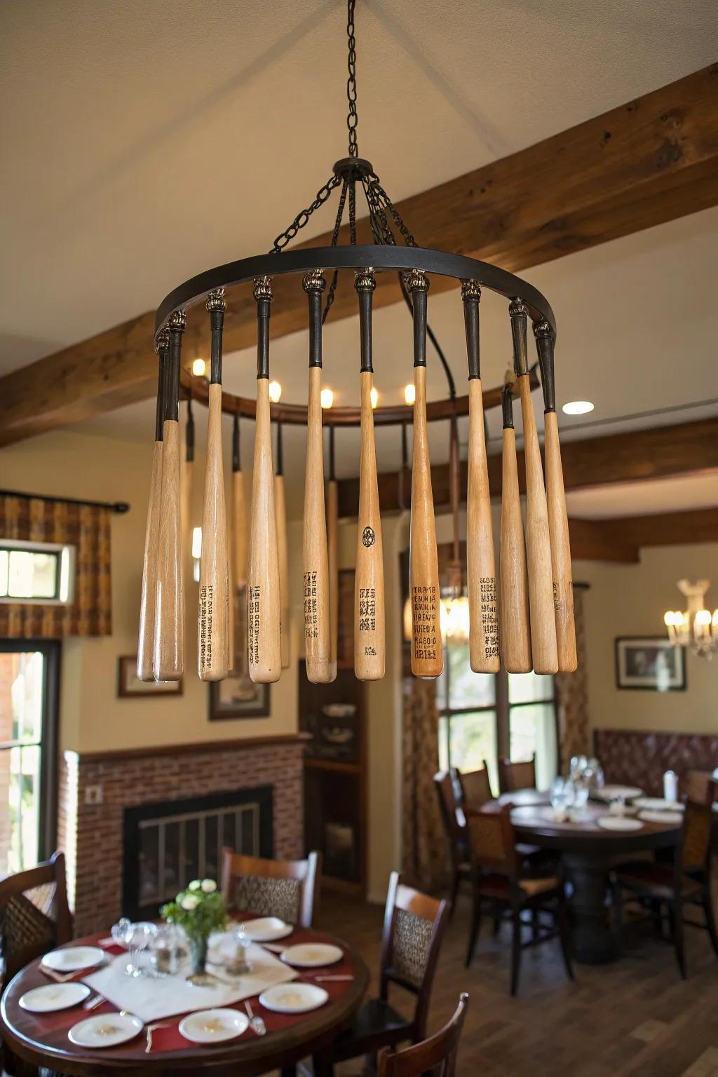 Illuminate your space with a bat chandelier.