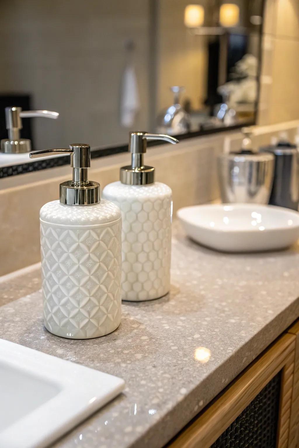 Function meets style using stylish dispensers.