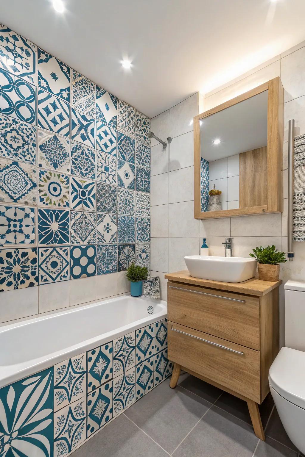 Highlight walls act as placing emphasis in any bathroom.